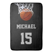 Basketball Jouw naam Badmat (Voorkant Verticaal)