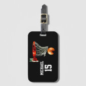 Basketball Jouw naam Bagagelabel (Voorkant (verticaal))