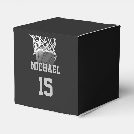 Basketball Jouw naam Bedankdoosjes (Achterkant)