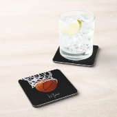 Basketball Jouw naam Bier Onderzetter (Rechterzijde)