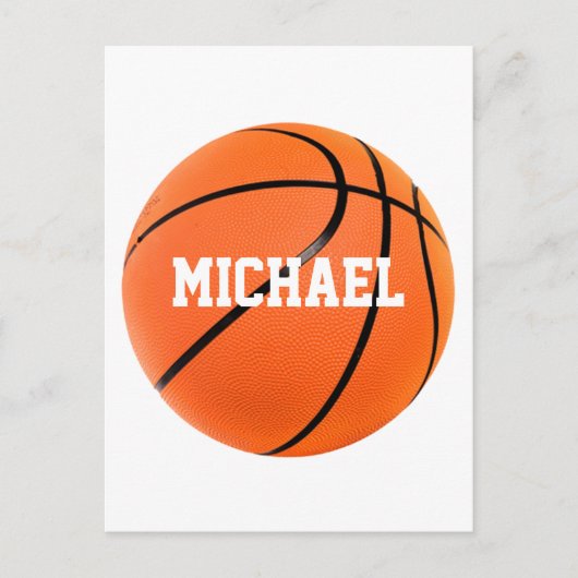 Basketball Jouw naam Briefkaart (Voorkant)