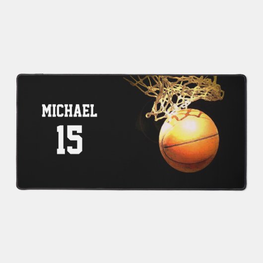 Basketball Jouw naam Bureaumat (Voorkant)