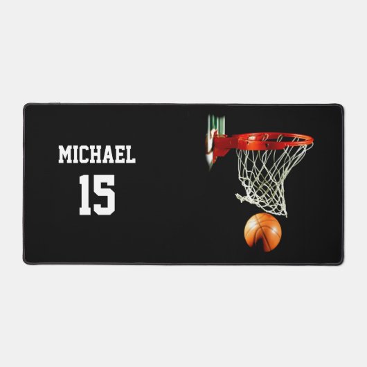 Basketball Jouw naam Bureaumat (Voorkant)