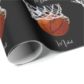 Basketball Jouw naam Cadeaupapier (Rol Hoek)