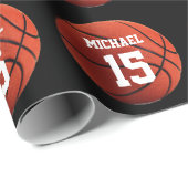 Basketball Jouw naam Cadeaupapier (Rol Hoek)