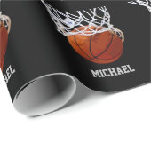 Basketball Jouw naam Cadeaupapier (Rol Hoek)