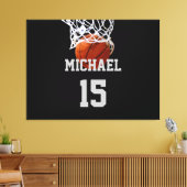 Basketball Jouw naam Canvas Afdruk (Insitu (Woonkamer))