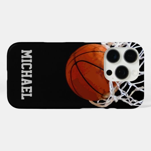 Basketball Jouw naam Case-Mate iPhone Case (Achterkant (horizontaal))