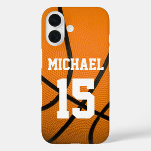 Basketball Jouw naam iPhone 16 Hoesje