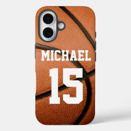 Basketball Jouw naam  iPhone 16 Hoesje