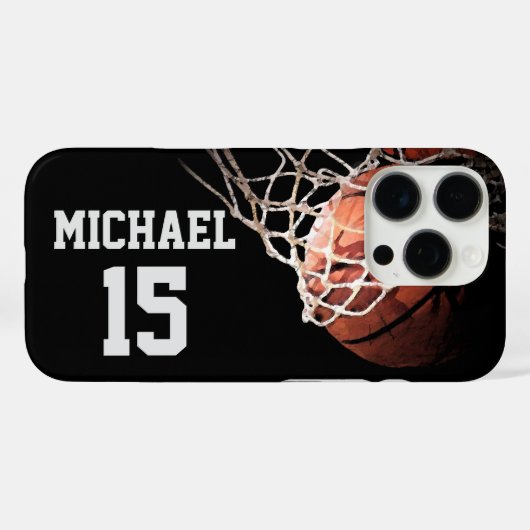 Basketball Jouw naam Case-Mate iPhone Case (Achterkant (horizontaal))