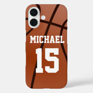 Basketball Jouw naam  iPhone 16 Hoesje