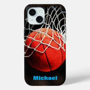Basketball Jouw naam iPhone 15 Case