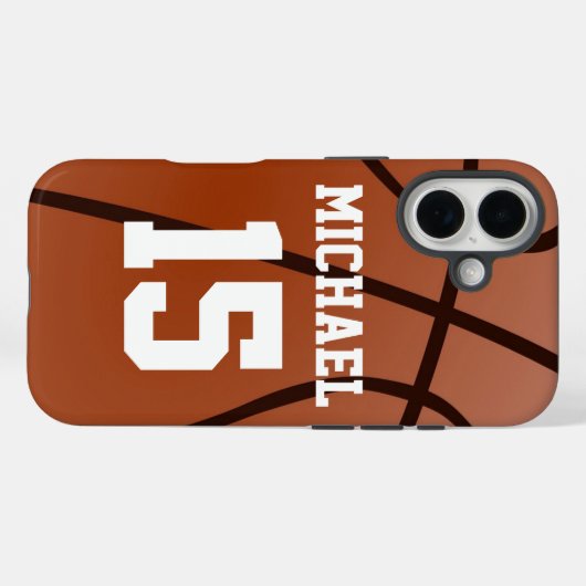 Basketball Jouw naam  Case-Mate iPhone Case (Achterkant (horizontaal))