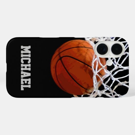 Basketball Jouw naam Case-Mate iPhone Case (Achterkant (horizontaal))