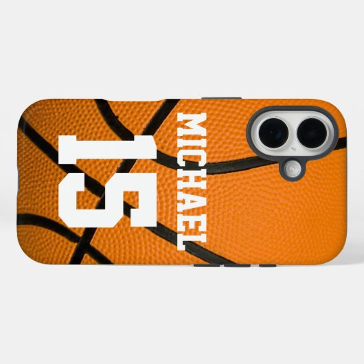 Basketball Jouw naam Case-Mate iPhone Case (Achterkant (horizontaal))