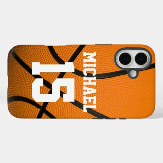 Basketball Jouw naam  Case-Mate iPhone Case (Achterkant (horizontaal))