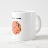 Basketball Jouw naam Grote Koffiekop (Voorkant rechts)