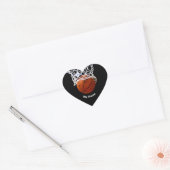 Basketball Jouw naam Hart Sticker (Envelop)