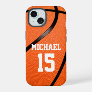 Basketball Jouw naam iPhone 15 Case