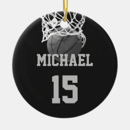 Basketball Jouw naam Keramisch Ornament