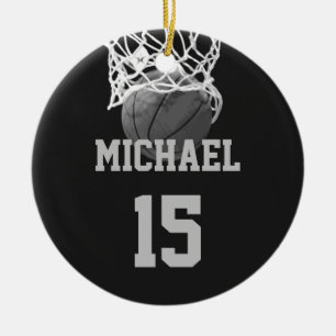 Basketball Jouw naam Keramisch Ornament