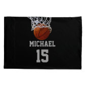 Basketball Jouw naam Kussensloop (Achterkant)