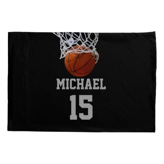 Basketball Jouw naam Kussensloop (Achterkant)