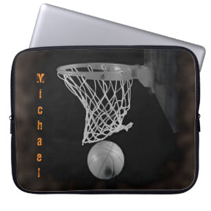 Basketball Jouw naam  Laptop Sleeve