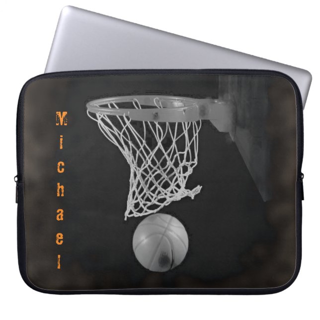 Basketball Jouw naam  Laptop Sleeve (Voorkant)