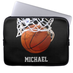 Basketball Jouw naam Laptop Sleeve