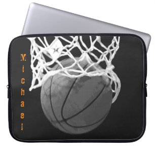 Basketball Jouw naam  Laptop Sleeve
