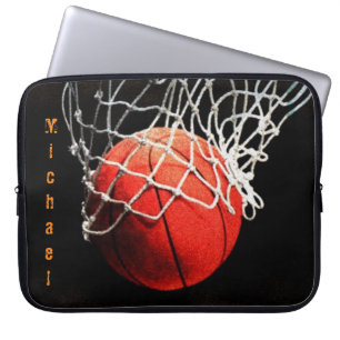 Basketball Jouw naam Laptop Sleeve