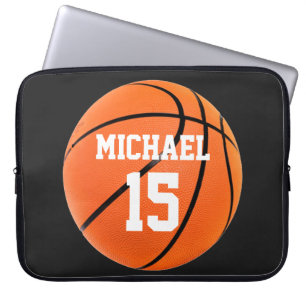 Basketball Jouw naam Laptop Sleeve