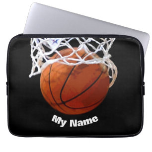 Basketball Jouw naam Laptop Sleeve