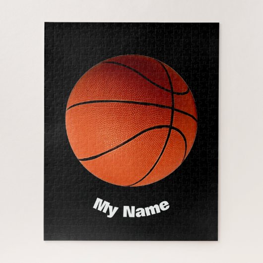 Basketball Jouw naam Legpuzzel (Verticaal)