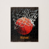 Basketball Jouw naam Legpuzzel (Verticaal)