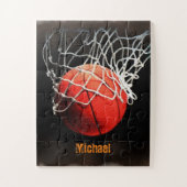 Basketball Jouw naam Legpuzzel (Verticaal)