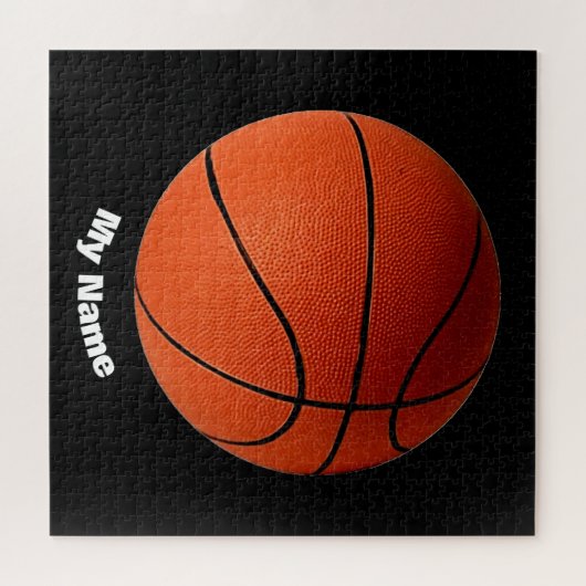 Basketball Jouw naam Legpuzzel (Horizontaal)