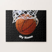 Basketball Jouw naam Legpuzzel (Horizontaal)