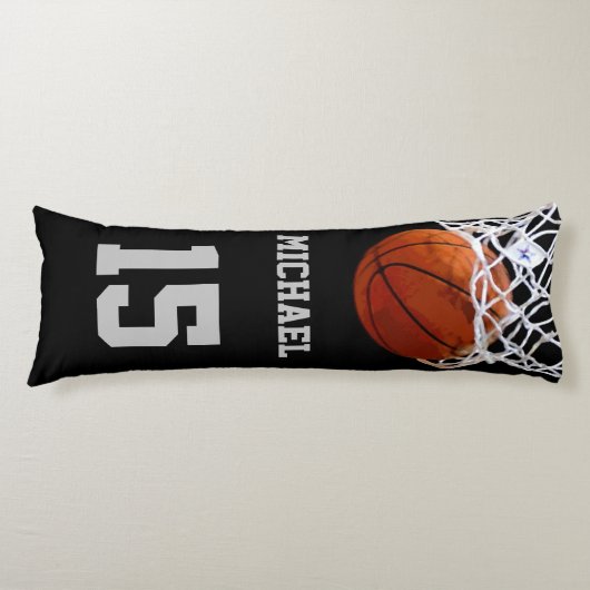 Basketball Jouw naam Lichaamskussen (Voorkant)