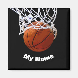 Basketball Jouw naam Magneet