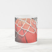 Basketball Jouw naam Matglas Koffiemok (Center)