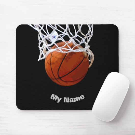 Basketball Jouw naam Muismat (Met muis)