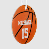 Basketball Jouw naam Ornament (voorkant)