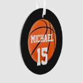 Basketball Jouw naam Ornament (voorkant)
