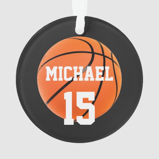 Basketball Jouw naam Ornament (achterkant)