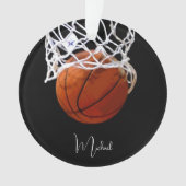 Basketball Jouw naam Ornament (voorkant)