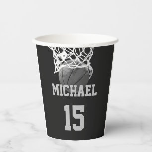 Basketball Jouw naam Papieren Bekers
