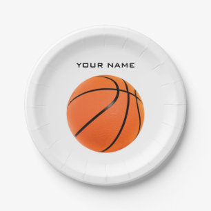 Basketball Jouw naam Papieren Bordje